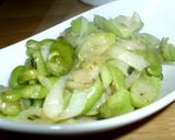 そら豆のネギ油炒め作り方4写真