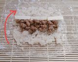 海苔で巻かないもち米納豆巻き♫作り方1写真