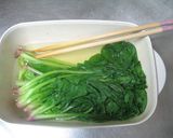 法連草のお浸し＊レンジで灰汁抜き青菜茹で作り方5写真