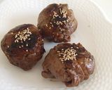 ラップでかんたん肉巻きおにぎり作り方5写真