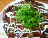 カリッとフワ旨☆鶏皮とネギのお好み焼き作り方9写真