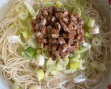 ネギだくにゅうめん納豆乗せ作り方5写真