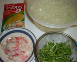 豆苗入りパスタサラダ作り方1写真