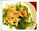 水菜とレンコンのシャキシャキサラダ♪作り方4写真