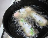 ソーセージとピーマンの海苔巻き揚げ作り方3写真