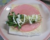 かいわれハムの♦ロールサンド◆・.作り方4写真