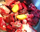 圧力鍋で牛スジ煮込み作り方1写真