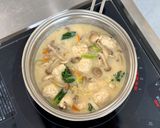 鶏団子のまろやか豆乳みそ汁作り方5写真
