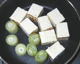 超手抜・豆腐と白ネギのさいころステーキ風作り方2写真