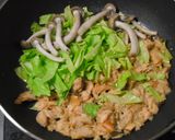 新キャベツと鮭の簡単パスタ作り方3写真