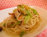新キャベツと鮭の簡単パスタ作り方5写真
