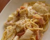 うんま!白菜ベーコンの味噌クリームパスタ作り方4写真