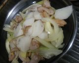 セロリ・長いも・鶏肉の塩炒め作り方2写真