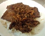生ニラで食べるスタミナ焼肉丼♪作り方3写真