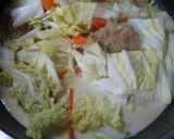 とろとろ白菜と鳥だんごのクリームパスタ作り方4写真