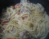 とろとろ白菜と鳥だんごのクリームパスタ作り方5写真