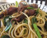 ホタルイカとほうれん草のパスタ作り方3写真