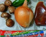 おさかなのソーセージのナポリタン炒め作り方1写真