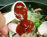 おさかなのソーセージのナポリタン炒め作り方6写真