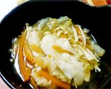 本格派。な、白菜とえのきの餃子スープ作り方5写真