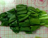 豚肉と小松菜のニンニク醤油炒め作り方1写真