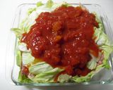 キャベツとひき肉のトマトミルフィーユ作り方6写真