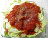 キャベツとひき肉のトマトミルフィーユ作り方7写真