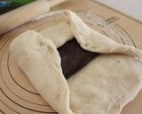チョコシートの✿型折り込みパン作り方3写真