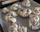 チョコシートの✿型折り込みパン作り方8写真