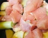 鶏肉と長ネギのめんつゆ出汁炒め作り方1写真