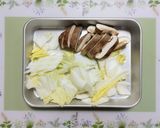 簡単主菜無水で豚肉と白菜と小松菜すき焼き風肉料理作り方5写真