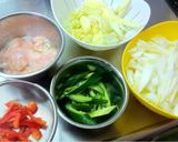 鶏ささみと野菜の青じそドレッシング炒め作り方1写真