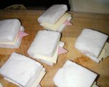 はんぺんのチーズ＆ハムはさみ焼き作り方3写真