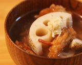 野菜のちぎり揚げと蓮根のお吸い物作り方7写真