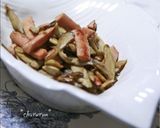 ソーセージとごぼうと舞茸のみそマヨ炒め作り方4写真