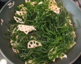 青じそドレｄｅ切り昆布と蓮根の香味炒め作り方3写真