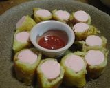 じゃが芋ガレット　魚肉ソーセージ巻き♪作り方3写真