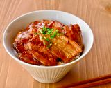夏バテ予防ランチ！スタミナピリ辛豚バラ丼作り方5写真