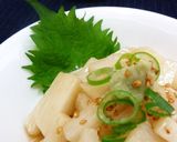 長いもの梅青じそ風味蒸し　わさびを添えて作り方4写真
