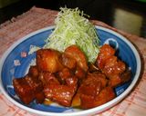 マーマレードで柔らか~い☆豚肉の角煮♪作り方7写真