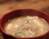 れんこん団子のもちもち味噌汁作り方7写真