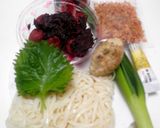 鍋で梅干うどん（梅たたき入り）作り方1写真
