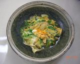 だしいらず甘~い 玉ねぎと水菜の卵とじ作り方10写真