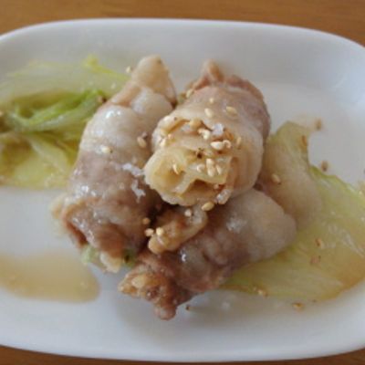 レンジで簡単!豚バラ肉のネギ巻き☆中華風 by ゴールドキウイ