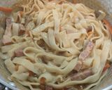なめことベーコンの卵とじうどん作り方5写真
