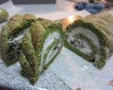 抹茶のビスキュイロールケーキ★作り方14写真