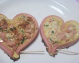 ソーセージハート卵蒸し焼き作り方6写真