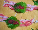青じそと梅肉の豚ロール作り方2写真