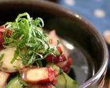 辛さっぱり☆タコとキュウリのキムチ和え作り方4写真