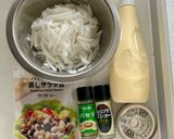 大根とシーチキン、サラダ豆のサラダ♡作り方1写真